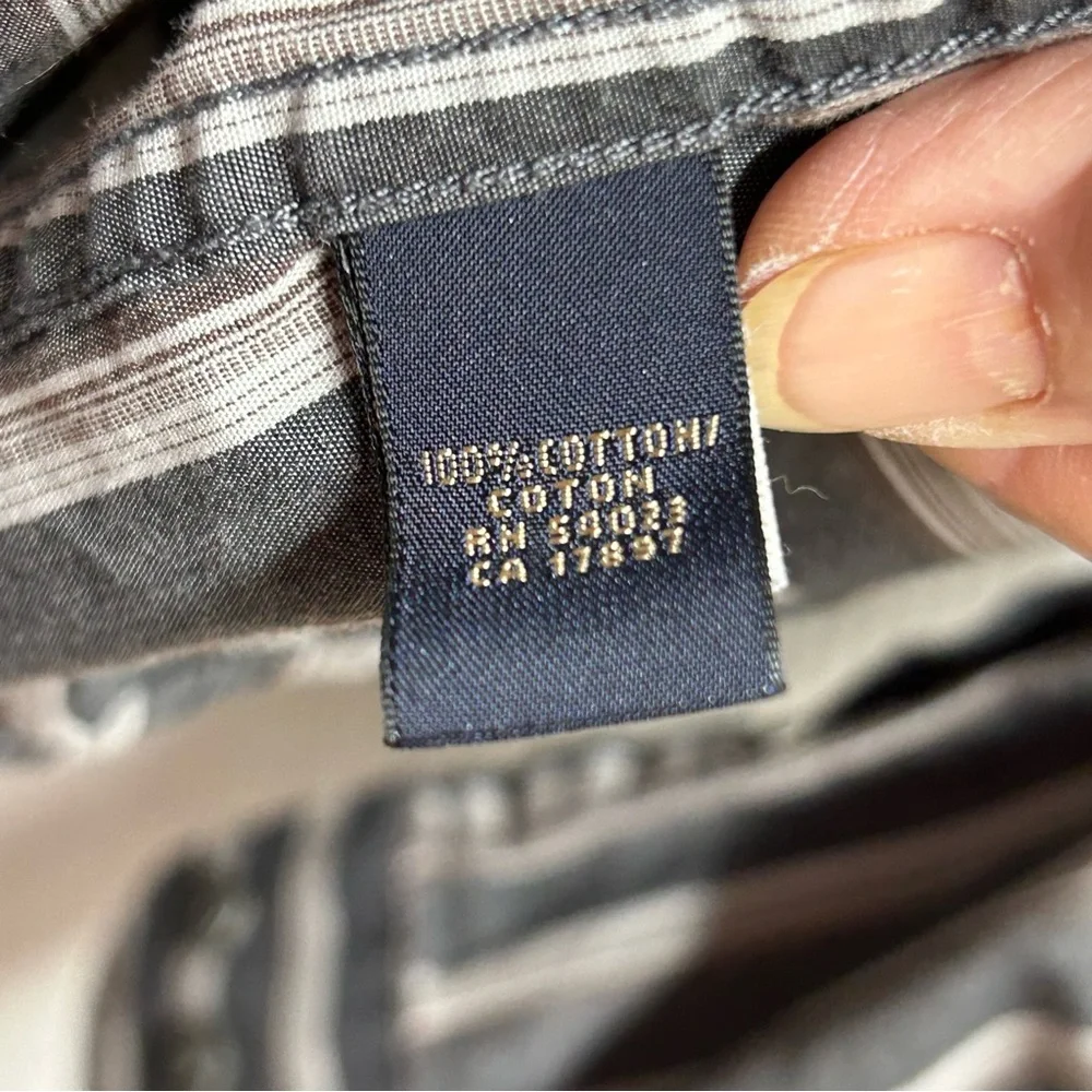 Banana Republic Gray Casual Button Down‎ Shirt Large